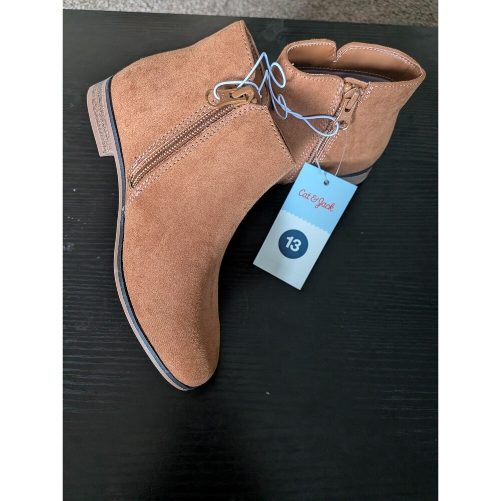Cat & Jack Girls Booties - Brown Suede - Size 13 - Brand New